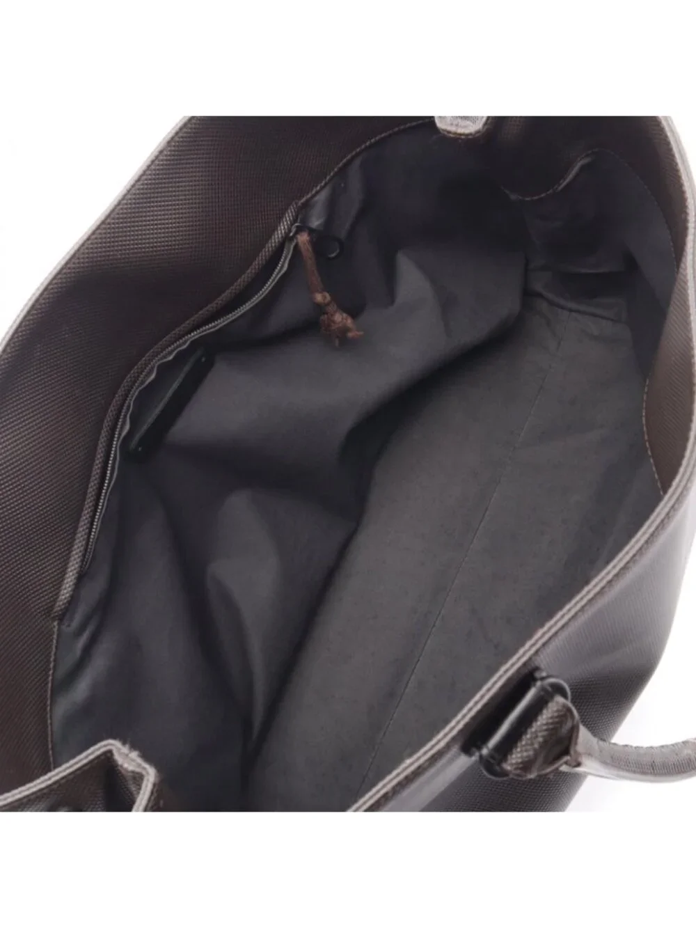 Bottega Veneta Tote Marco Polo Intreccio Jet Dark Brown Canvas Leather